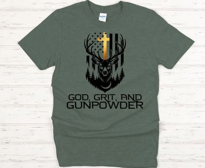 God, Grit, and Gunpowder Graphic Tee