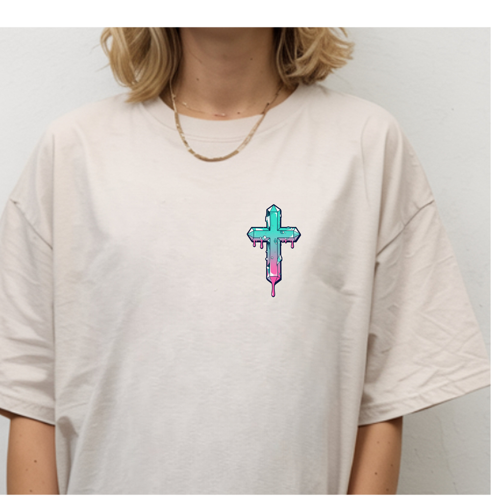 He Is Everything Crystal Cross T-Shirt
