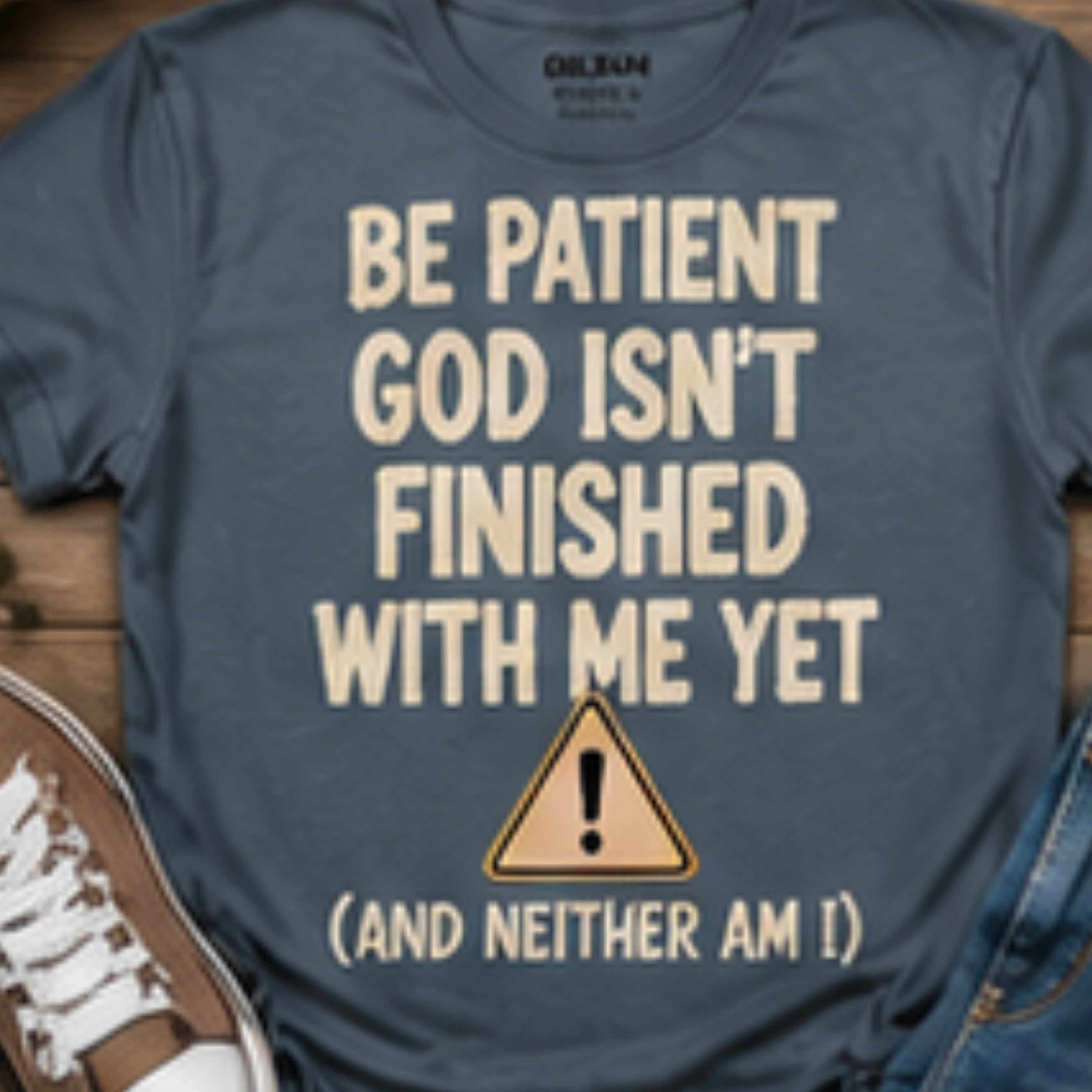 Be Patient God Isn't Finished With Me Yet Tee