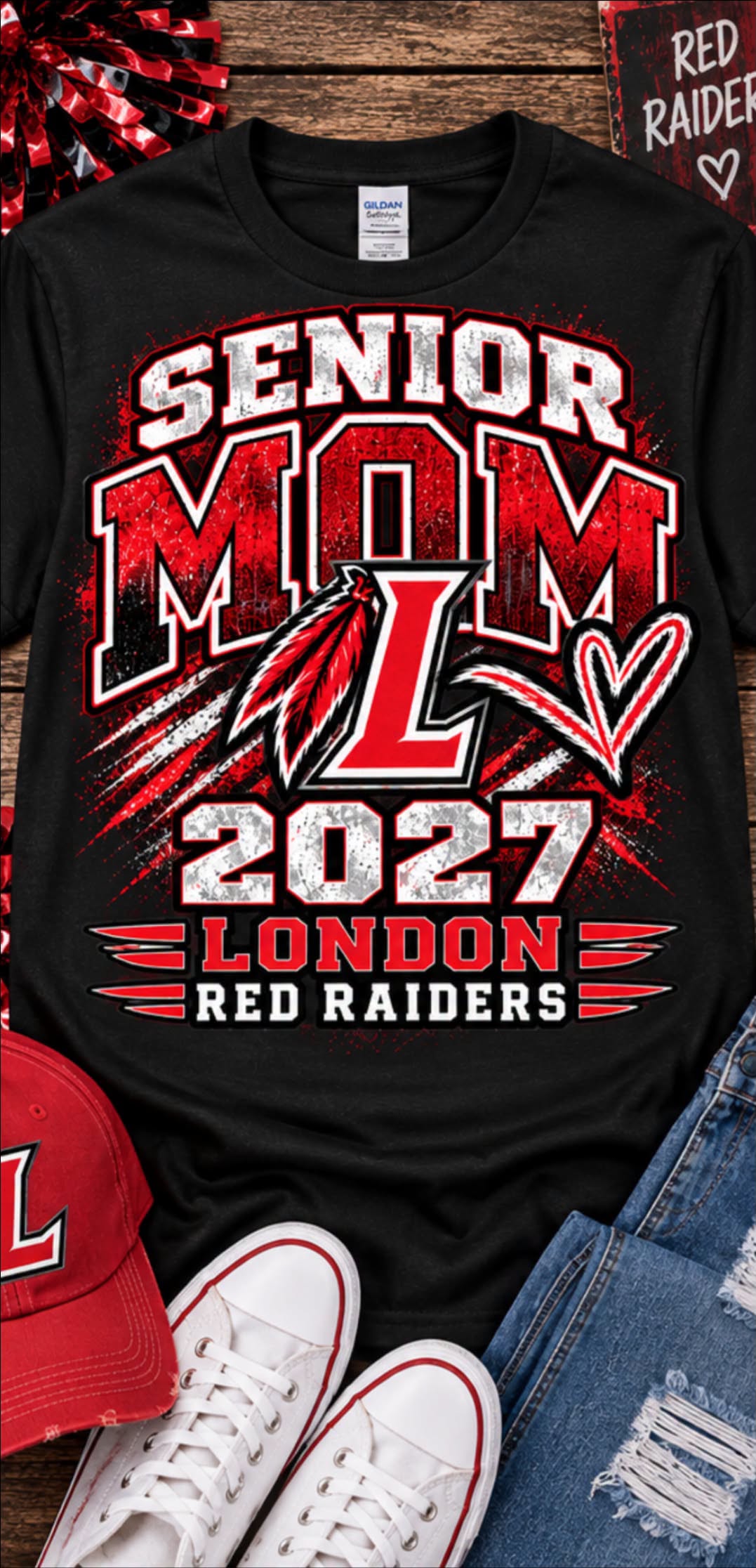 London Red Raiders Senior Mom 2027 T-Shirt