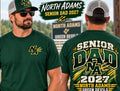 North Adams Green Devils Senior Dad 2027 forest green graphic t-shirt front and back