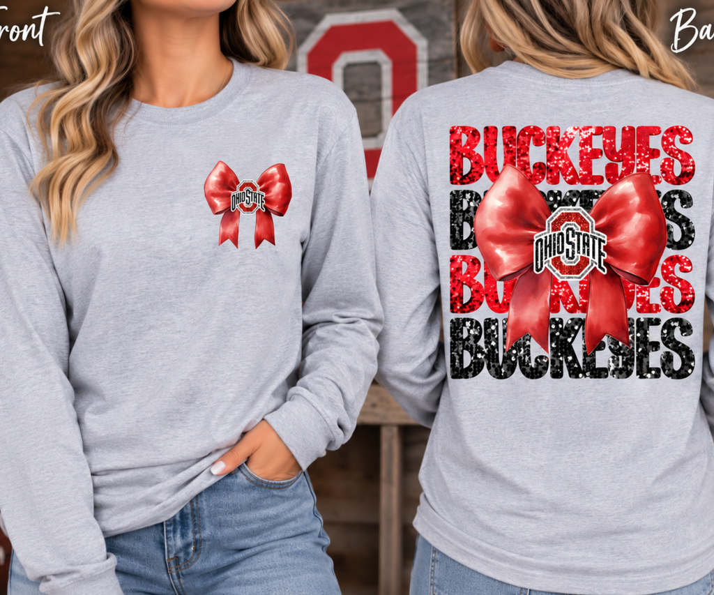 Ohio State Buckeyes Bow Long Sleeve Sweatshirt