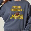 Proud Football Mama Gildan Sweatshirt – Customized with Child's Name & Number
