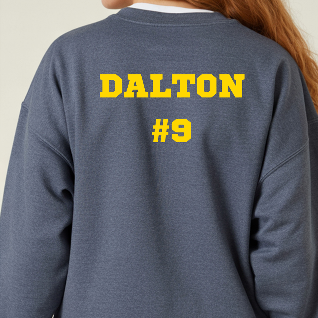 Proud Football Mama Gildan Sweatshirt – Customized with Child's Name & Number
