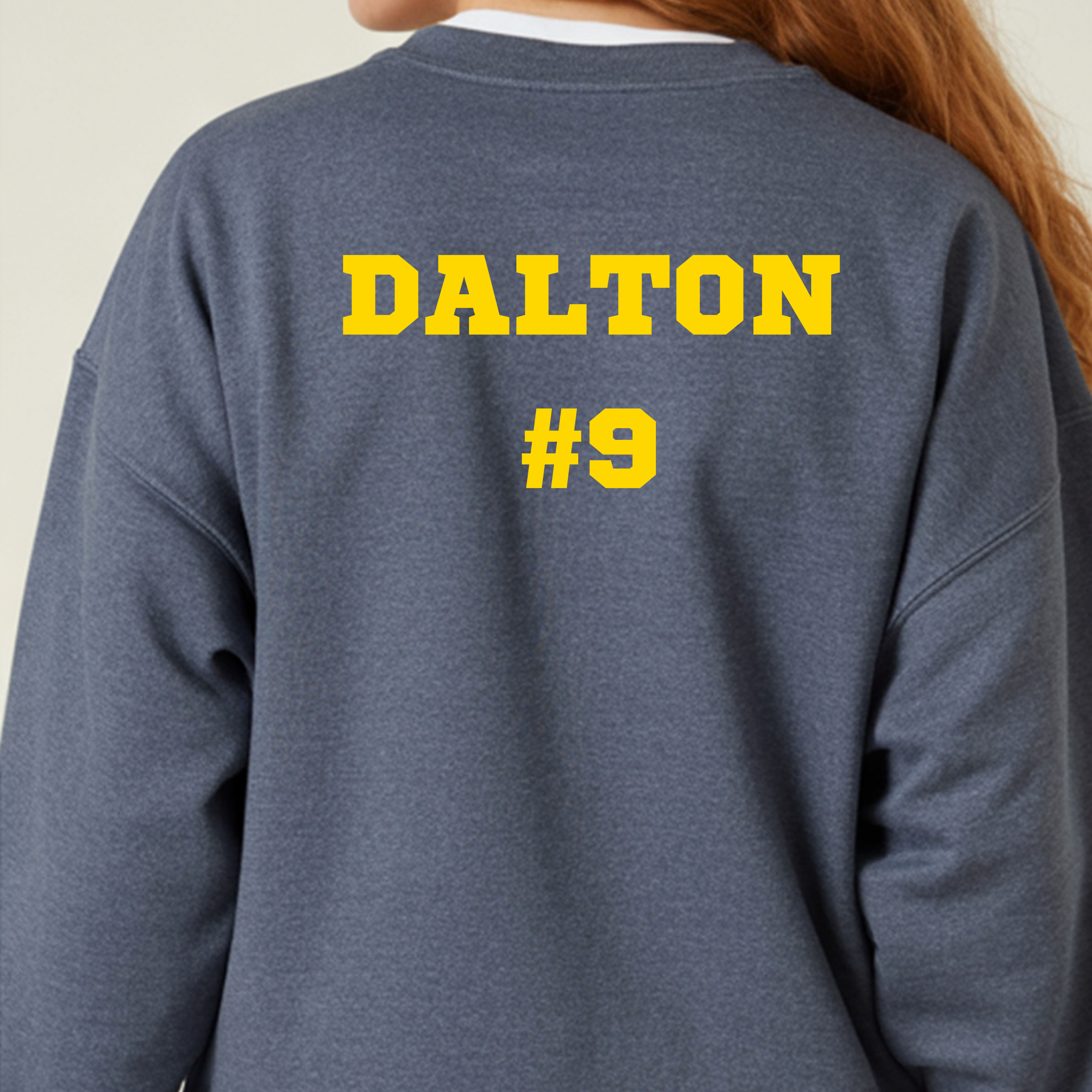 Proud Football Mama Gildan Sweatshirt – Customized with Child's Name & Number