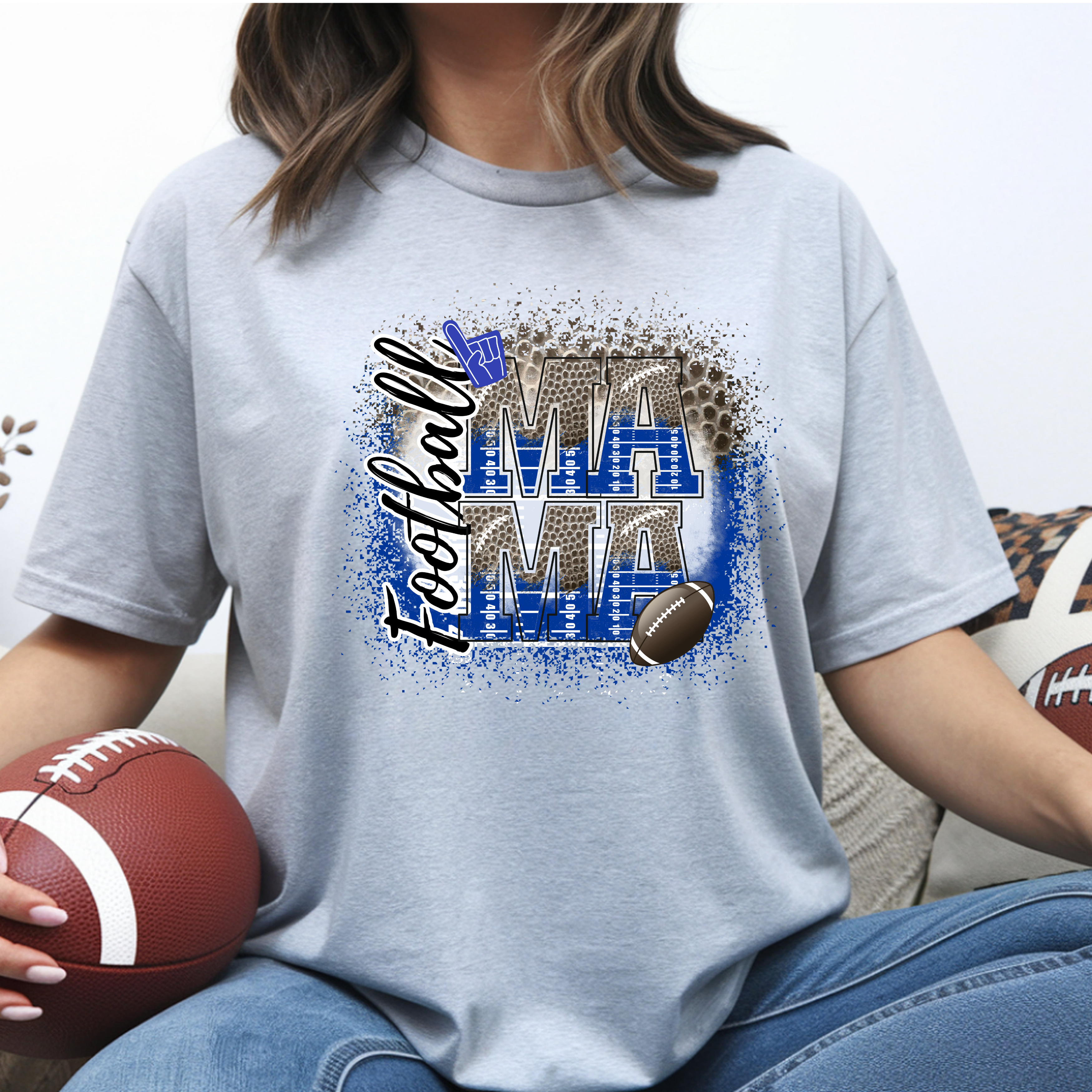 Proud Football Mama T-Shirt – Customized with Child's Name & Number
